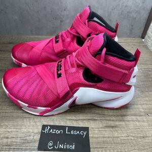 Nike~Men’s~LEBRON Soldier 9 Zoom Think Pink Breast Cancer Sneakers~Size 10.5